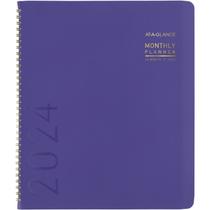 Agenda mensal AT-A-GLANCE 2024, grande, roxa