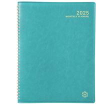 Agenda mensal Frasukis 2025 de janeiro a dezembro, 23 x 28 cm, couro