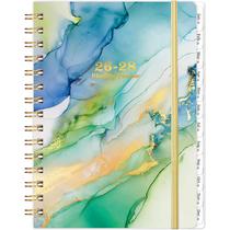 Agenda mensal Journaltastic 2026-2028 com abas 6,3 x 8,4 polegadas