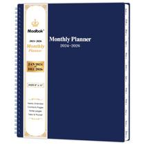 Agenda mensal MaaiBok 2024-2026 com bolso de papelão 23x28cm