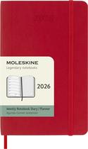 Agenda Moleskine 2026 Weekly, capa macia, bolso 9x14 cm
