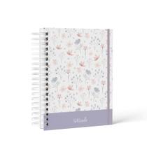 Agenda Permanente Floral Lilás - Tamanho A5 Agenda Permanente Floral Lilás - Tamanho A5