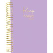 Agenda Permanente Keep Espiral 140X200MM 160 Folhas Lilás Pequena