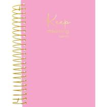 Agenda Permanente Keep Espiral 140X200MM 160 Folhas PINK KIT