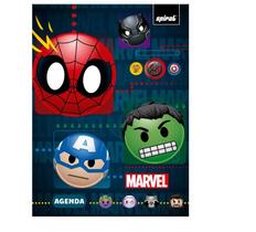 Agenda permanente, Marvel Emoji, 114 folhas, 2514933, Spiral Mve