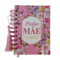 Agenda Permanente Rosa - Melhor Mãe do Mundo - 160 Folhas - 13x15,1cm - 1 unidade - Rizzo