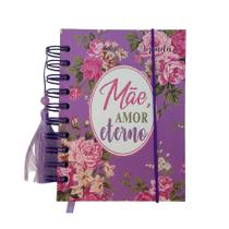 Agenda Permanente Roxo - Mãe Amor Eterno - 160 Folhas - 13x15,1cm - 1 unidade - Rizzo