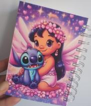 Agenda Personalizada Permanente 15.5 x 11cm Lilo e Stitch Capa Dura