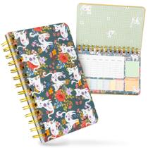 Agenda Planner Anotações Semana Mês Feminino Fofo Espiral