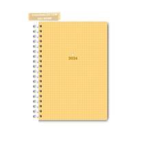 Agenda / Planner Clássica - Luhcustomm - Quadriculado Amarelo