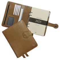 Agenda Planner Couro 2025 126-R Personalizada Raffai Couros