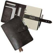 Agenda Planner Couro 2025 331-R Personalizada Raffai Couros