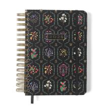 Agenda Planner Diária 2026 A5 Wire-o Jardim Preto Cicero