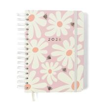 Agenda Planner Diária 2026 A5 Wire-o Melissa Pink Bloomy Cicero
