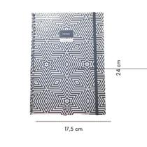 Agenda Planner Espiral 177x242mm 160 Páginas Monocromático adesivos simples cabe na bolsa