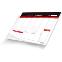 Agenda Planner Permanente Semanal de Mesa 36 Folhas PCT com 05