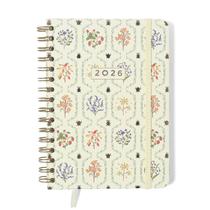 Agenda Planner Semanal Anotações 2026 A5 Wire-o Jardim Off White Cicero