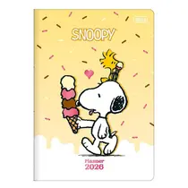 Agenda Planner Snoopy 2026 Grampeado 20 Folhas Amarelo - Tilibra