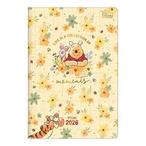 Agenda Planner Ursinho Pooh 2026 Grampeado 20 Folhas Flores - Tilibra