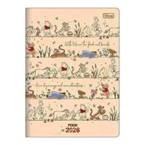 Agenda Planner Ursinho Pooh 2026 Grampeado 20 Folhas Friends - Tilibra