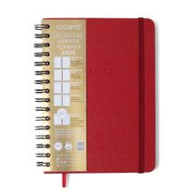 Agenda planner wire o 2025 classica semanal anotacoes a5 vermelho quente