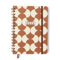 Agenda Planner Wire-o 2026 Bossa Nova Semanal Anotações A5 Boemia Caramelo Cicero