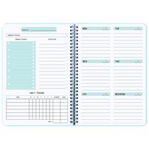 Agenda semanal KAICN sem data A5 com encadernação em espiral 14,5x20cm Agenda semanal KAICN sem data A5 com encadernação em espiral 14,5x20cm