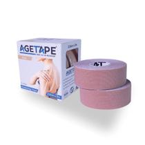 Agetape Kinesiology Tape - 2 Rolos - 2,5cm X 5m - Bege Agetape Kinesiology Tape - 2 Rolos - 2,5cm X 5m - Bege