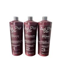 Agi Max Pro Liss Escova Progressiva Shampoo +Ativo 2x1L + Bálsamo 1x920g Agi Max Pro Liss Escova Progressiva Shampoo +Ativo 2x1L + Bálsamo 1x920g