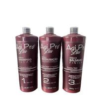 Agi Max Pro Liss Escova Progressiva Shampoo +Ativo 2x1L + Bálsamo 1x920g Agi Max Pro Liss Escova Progressiva Shampoo +Ativo 2x1L + Bálsamo 1x920g