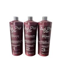 Agi Max Pro Liss Escova Progressiva Shampoo +Ativo 2x1L + Bálsamo 1x920g Agi Max Pro Liss Escova Progressiva Shampoo +Ativo 2x1L + Bálsamo 1x920g