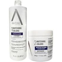 Agilise Kit Blonde Shampoo 1 l e Mascara 500gr Desamarelador