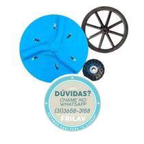 Agitador (Batedor) com Polia - Compatível com Lavadora Suggar Favorita WC13 - Cor Azul