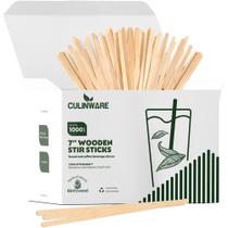 Agitadores de café CulinWare Birch Wood, 7 polegadas, pacote com 1000