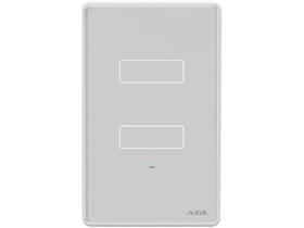 Agl interruptor inteligente touch wifi 2 teclas cinza