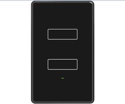 Agl interruptor inteligente touch wifi 2 teclas preto