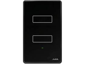 Agl interruptor inteligente touch wifi 2 teclas preto