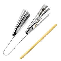 Agogo duplo grande cromado torelli to016