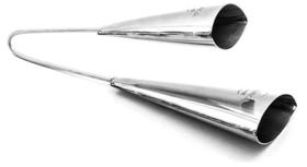 Agogô Duplo Grande Profissional Aço Cromado Kp170 Cr Kuringa