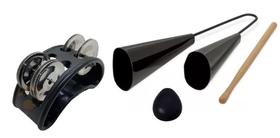 Agogo Duplo + Pandeiro de pé + Ovinho