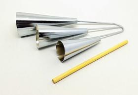 Agogô Triplo Aço Cromado - Torelli - To 017 Inclui Baqueta