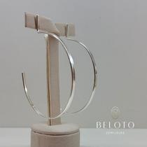 Agola lisa maxi g banhado em prata 925