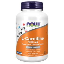 Agora suplementos, L-carnitina 1.000 mgs, Forma Mais Pura, Aminoácido, Suporte fitness*, 100 Comprimidos