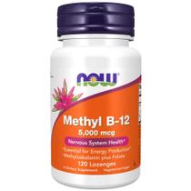 Agora suplementos, Metil B-12 (Metilcobalamina) 5.000 mcg, Saúde do Sistema Nervoso*, 120 Lozenges