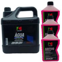 Agua 5L + 3 Aditivo Concentrado Long Life Rosa 1L - Koube Agua 5L + 3 Aditivo Concentrado Long Life Rosa 1L - Koube
