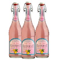 Água Com Gás Sabor Limonada Rosa Effervé 750Ml (3 Garrafas)