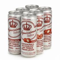 água com sabor lichia acquissima 350ml lata bebida zero açucar
