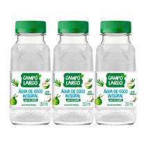 Água de Coco Integral 250ml Campo Largo Kit Com 3 Unidades
