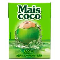 Água de Coco Mais Coco 200ml - Embalagem com 24 Unidades