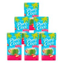 Água de Coco Puro Coco Morango Maguary 180ml 6 Unidades